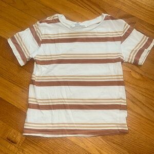 Orange and white striped T-shirt
